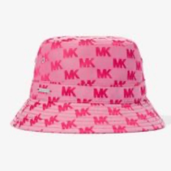 Michael Kors Dark Raspberry Monogram Bucket Hat NWT - Picture 4 of 4